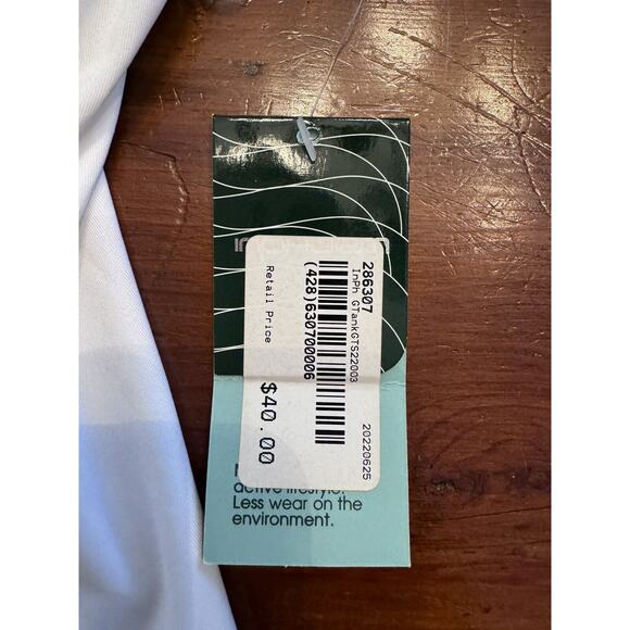 Inphorm Girls White Sleeveless Athletic Tank Tennis Golf NWT Size 6-7 - Picture 4 of 7